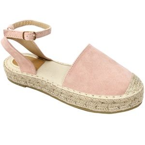 Blush Mary Jane Platform Espadrille Sandals